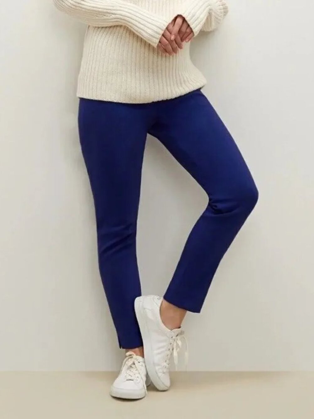 MM LAFLEUR Pants‎ Womens 12 Starry Blue The Marais 2.0 Pant Stretch Cropped